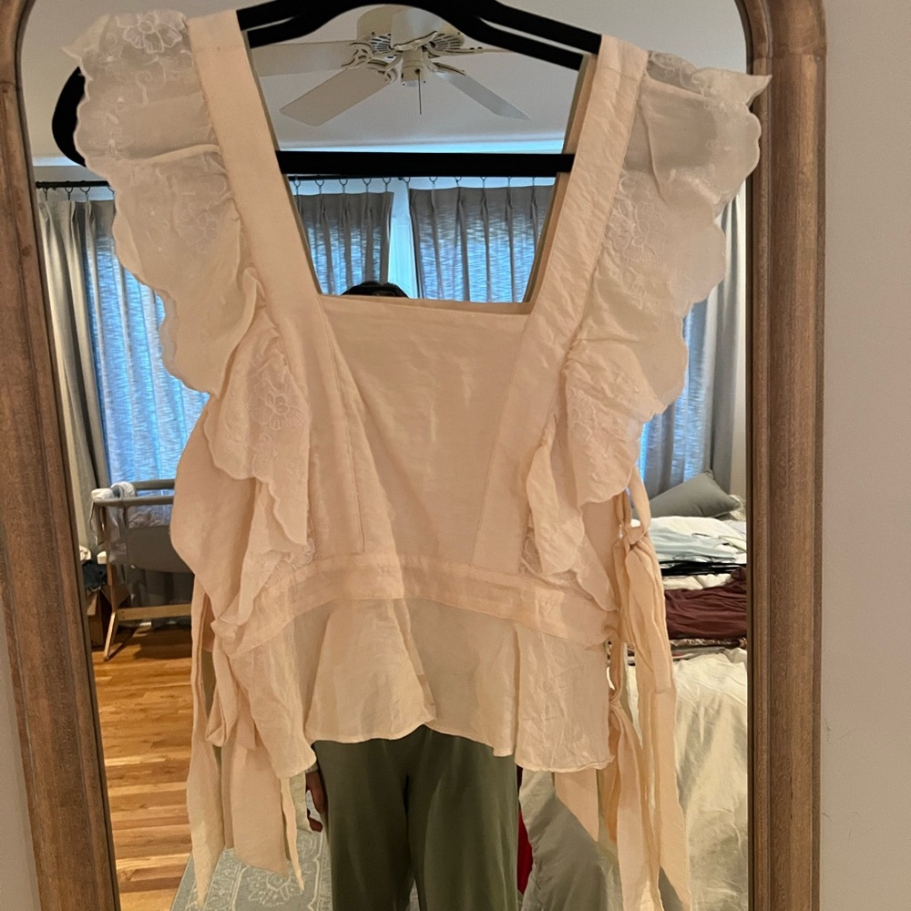 KEEPSAKE the Label Cream Ruffle Blouse